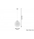 1 Light Globe Pendant White, Chrome, E27 - 4