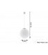 1 Light Globe Pendant White, Chrome, E27 - 2