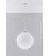 1 Light Globe Pendant White, Chrome, E27 - 3