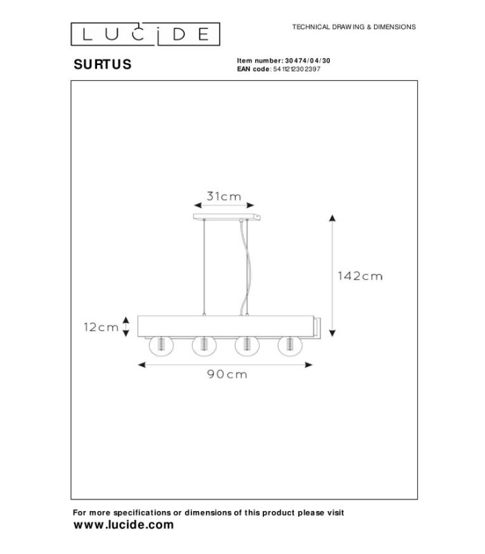 Surtus Industrial Bar Pendant Light-9