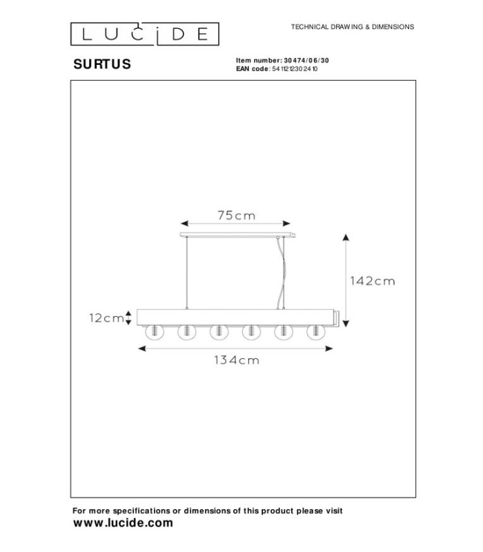 Surtus Industrial Bar Pendant Light-9