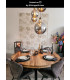 Julius Vintage Cluster Pendant Light - 5xE27 - Smoke Grey