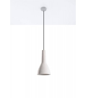 1 Light Dome Ceiling Pendant White, E27 - 2