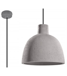 1 Light Dome Ceiling Pendant White, E27 - 1