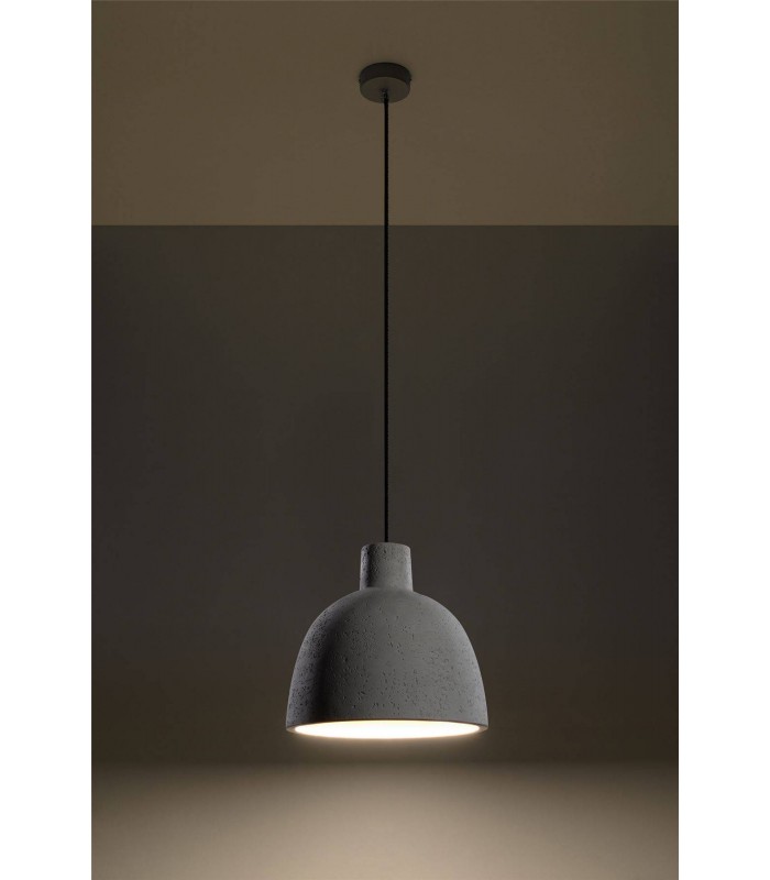 1 Light Dome Ceiling Pendant White, E27 - 2