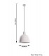 1 Light Dome Ceiling Pendant White, E27 - 3