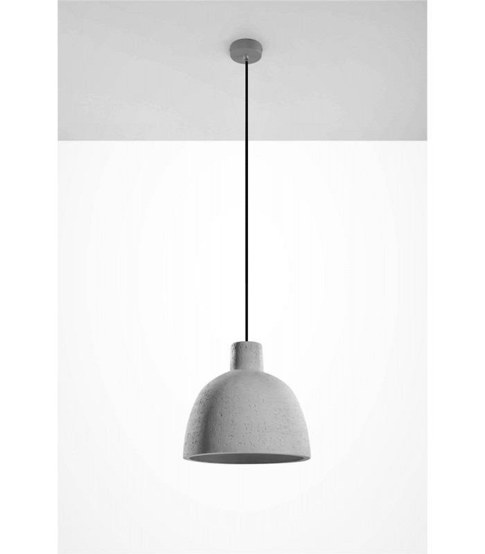 1 Light Dome Ceiling Pendant White, E27 - 4