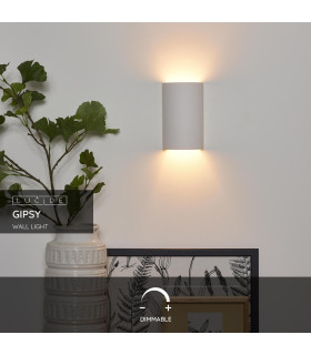 Gipsy Modern Half Pipe Plaster Wall Light-2