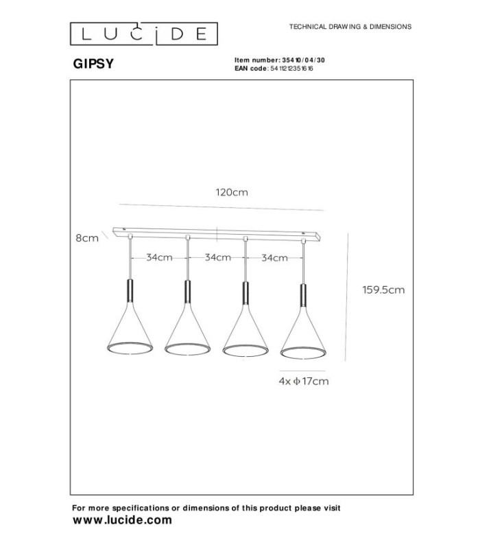 Gipsy Modern Bar Pendant Light-8
