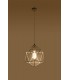 1 Light Caged Ceiling Pendant White, E27 - 2