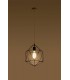 1 Light Caged Ceiling Pendant Black, E27 - 2