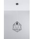 1 Light Caged Ceiling Pendant Black, E27 - 4