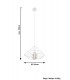 1 Light Caged Ceiling Pendant White, E27 - 2