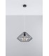 1 Light Caged Ceiling Pendant Black, E27 - 2