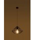 1 Light Caged Ceiling Pendant Black, E27 - 3