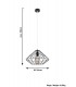 1 Light Caged Ceiling Pendant Black, E27 - 4