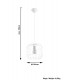1 Light Caged Ceiling Pendant White, E27 - 3