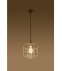 1 Light Caged Ceiling Pendant White, E27 - 4