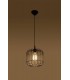 1 Light Caged Ceiling Pendant Black, E27 - 4