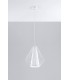 1 Light Caged Ceiling Pendant White, E27 - 2