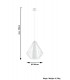 1 Light Caged Ceiling Pendant White, E27 - 4