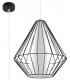 1 Light Caged Ceiling Pendant Black, White, E27 - 1