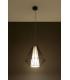 1 Light Caged Ceiling Pendant Black, White, E27 - 2