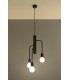 3 Light Cluster Drop Pendant Black, E27 - 2