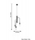 3 Light Cluster Drop Pendant Black, E27 - 4