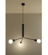 3 Light Cluster Drop Pendant Black, E27 - 2