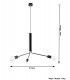 3 Light Cluster Drop Pendant Black, E27 - 3