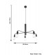 5 Light Multi Arm Ceiling Pendant Black, E27 - 3