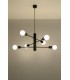 6 Light Multi Arm Ceiling Pendant Black, E27 - 2