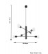 6 Light Multi Arm Ceiling Pendant Black, E27 - 4