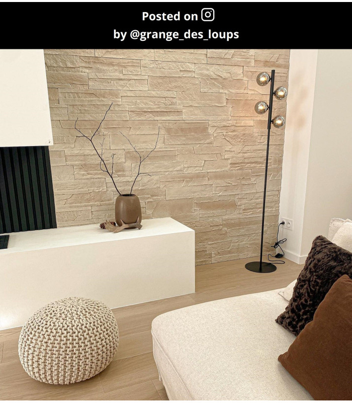 EU Plug - Tycho Retro Floor Lamp - 4xG9 - Black - Special Offer