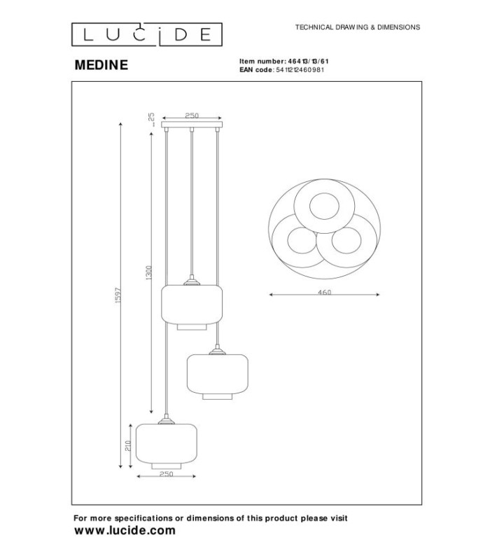 Medine Modern Cluster Pendant Light-8