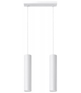 2 Light Staight Bar Drop Pendant White, GU10 - 1