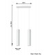 2 Light Staight Bar Drop Pendant White, GU10 - 4