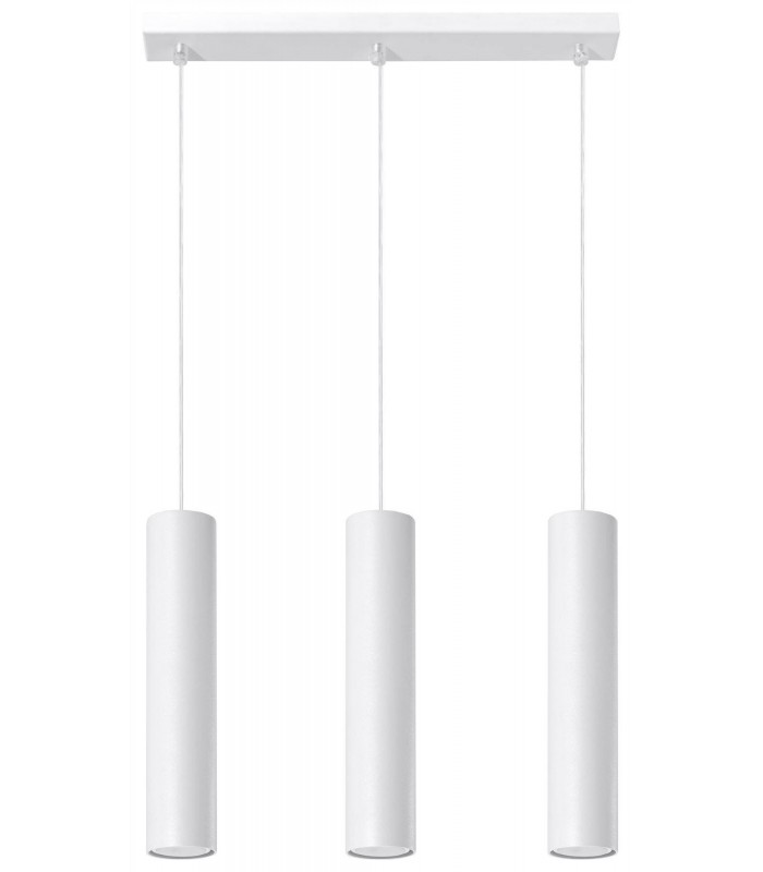 3 Light Staight Bar Drop Pendant White, GU10 - 1