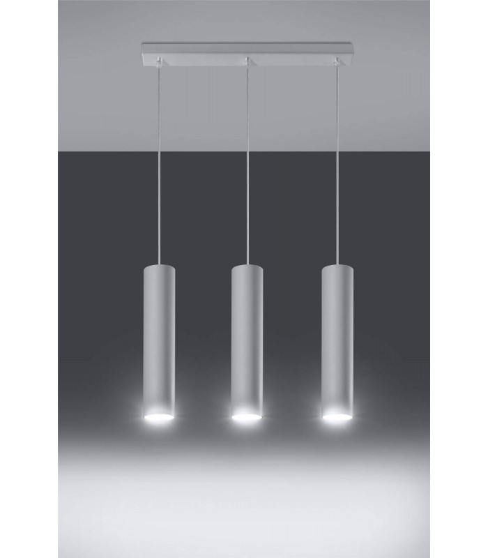 3 Light Staight Bar Drop Pendant White, GU10 - 4