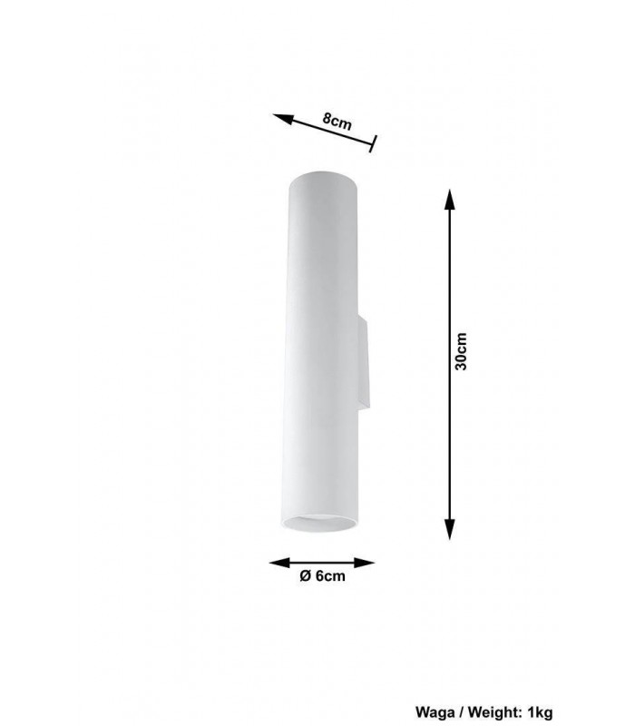 2 Light Up Down Flush Wall Light White, GU10 - 3