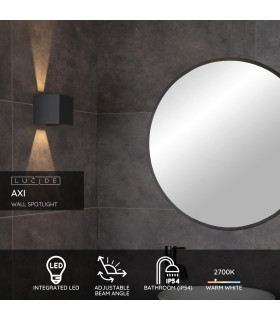Axi Modern Square Up Down Wall Spotlight Bathroom-2