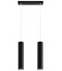 2 Light Staight Bar Drop Pendant Black, GU10 - 1