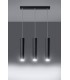 3 Light Staight Bar Drop Pendant Black, GU10 - 2