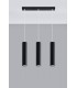 3 Light Staight Bar Drop Pendant Black, GU10 - 4