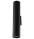 2 Light Up Down Flush Wall Light Black, GU10 - 1