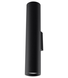 2 Light Up Down Flush Wall Light Black, GU10 - 1