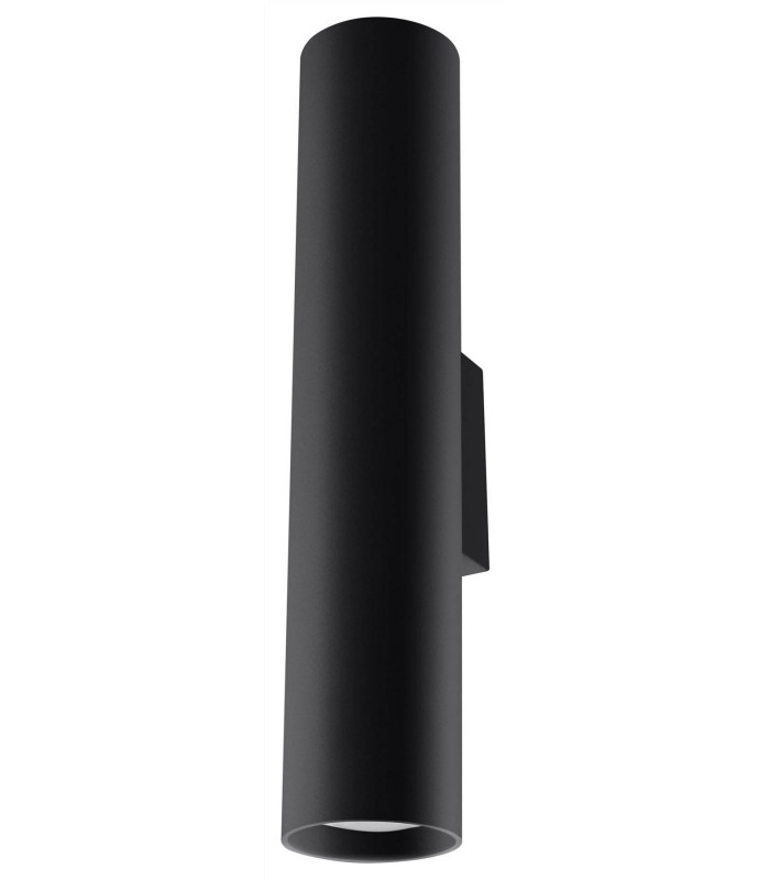 2 Light Up Down Flush Wall Light Black, GU10 - 1