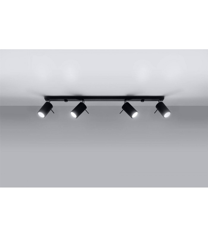 4 Light Spotlight Bar Black, GU10 - 2