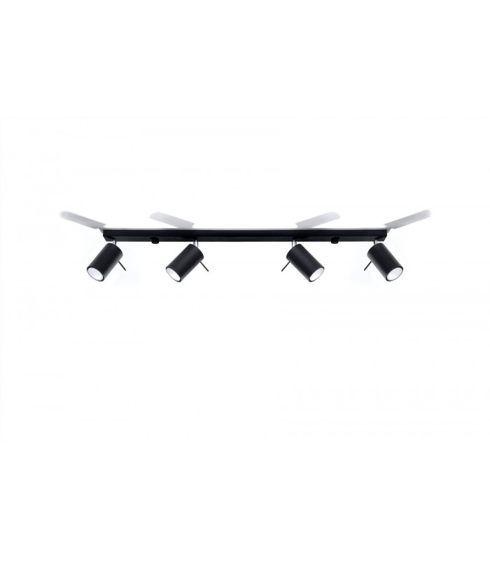 4 Light Spotlight Bar Black, GU10 - 4